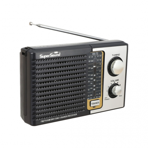 راديو 5 موجة يعمل بالكهرباء Super Sound RX-72